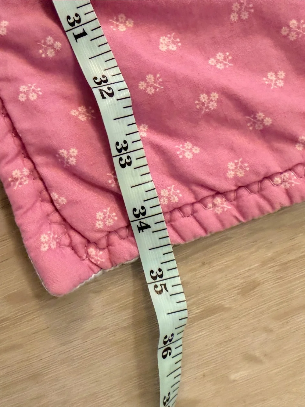 Vintage Pastel Patchwork Baby Quilt Blanket (34x45)